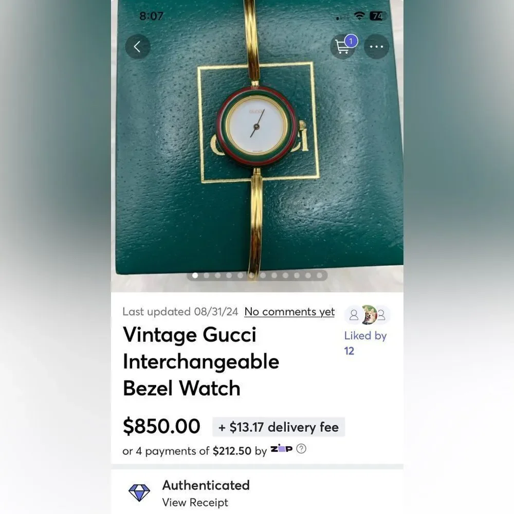 Vintage Gucci Interchangeable Bezel Watch
